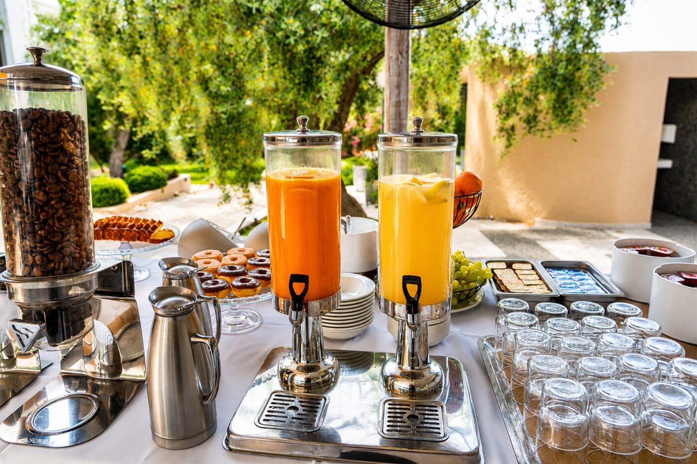Juice station in the garden