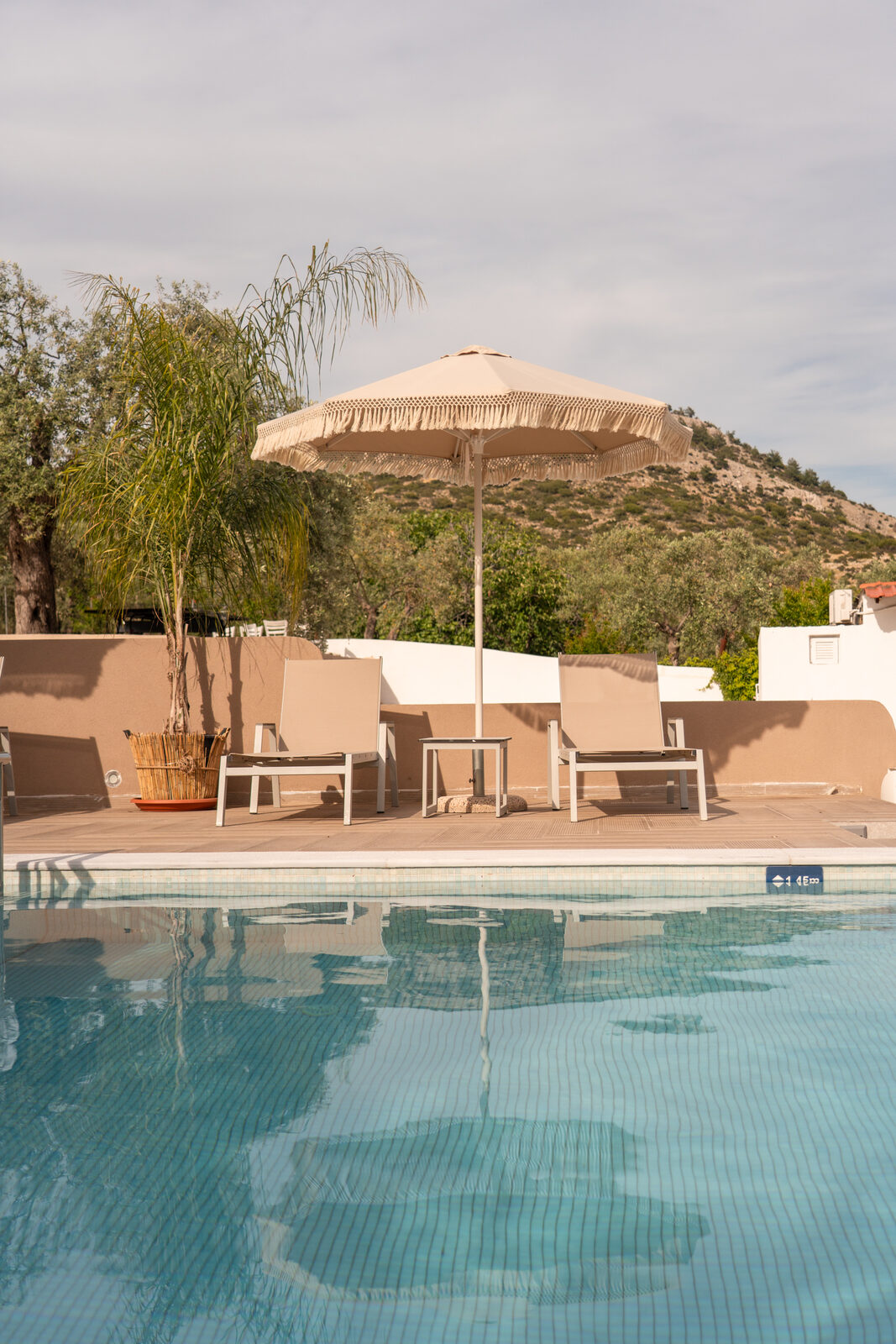 Pool with mountain view